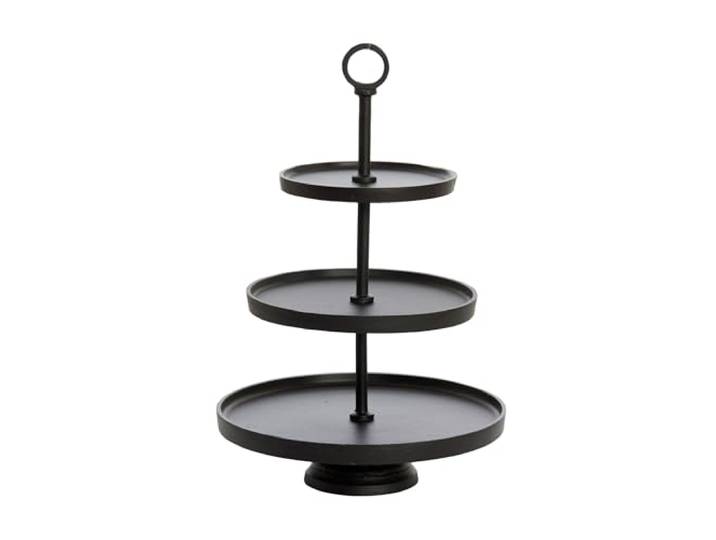 Light & Living Etagere Marozu - Schwarz - 3 Schichten Rund - Modern - Metall - Servierständer - Servierplatte - Tortenständer/Cupcake Ständer - Servier-Tablett