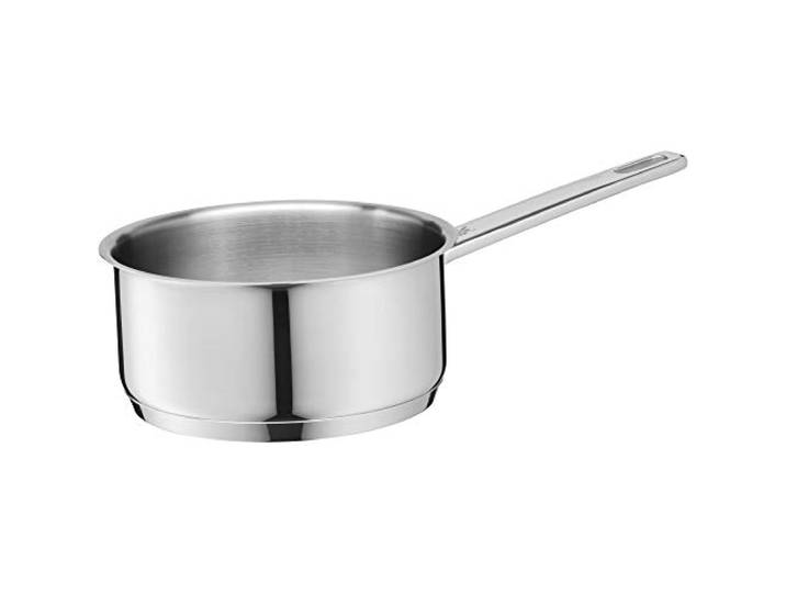 WMF Compact Cuisine Stielkasserolle 16,5cm ohne Deckel, kleiner Topf 1,5l, Milchtopf Induktion, Kochtopf klein, Cromargan Edelstahl poliert, Nudeltopf mit Innenskalierung, unbeschichtet