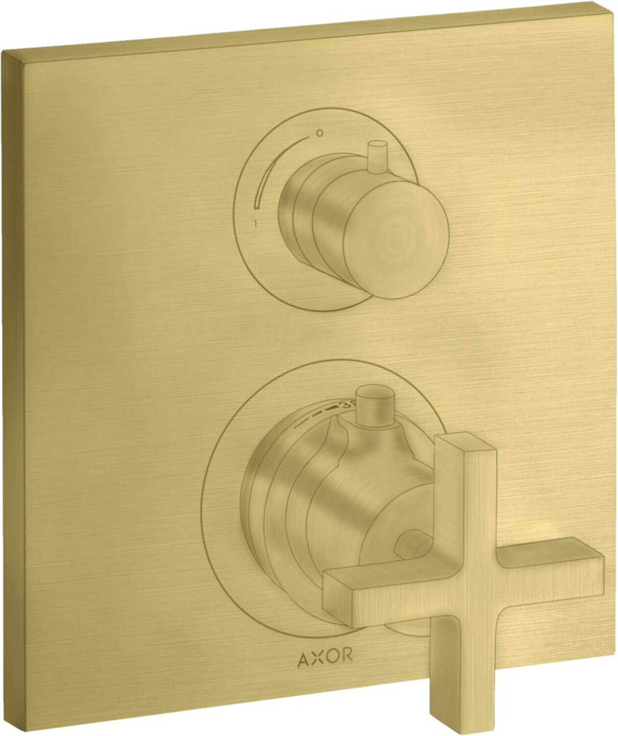 Hansgrohe Fertigmontageset Axor Citterio UP-THM, m Absperrventil, Kreuz, brush. br (39705950)