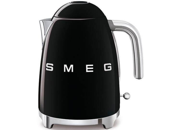Smeg Wasserkocher, Schwarz Hochglanz, Metall, 1,7 l, 22.6x24.8x17.1 cm, automatische Abschaltung, manuelle Abschaltung, Trockengehschutz, Überhitzungsschutz, 360°-Sockel, Anti-Rutsch-Füße, ergonomischer Griff, flaches Heizelement, abgedecktes Heizelement, weit aufklappbarer Deckel, herausnehmbarer Filter, Signalton, Beleuchtung, Kochgeschirr, Küchengeräte, Wasserkocher