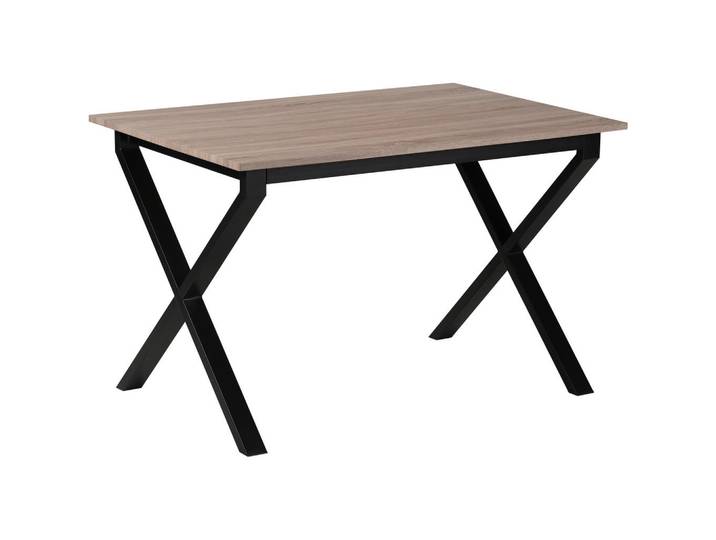 Mid.you Esstisch Istanbul, Eiche, Metall, Holz, rechteckig, X-Form, 80x76x120 cm, gastro- und objekttauglich, Esszimmer, Tische, Esstische