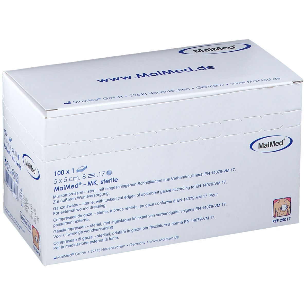 MaiMed Kompres Steriel 5x5cm 100 St Kompressen