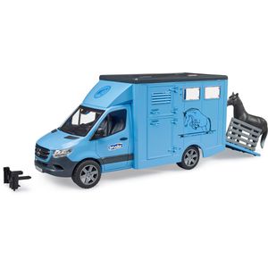 bruder Fahrzeug MB Sprinter Tiertransporter, mit Pferd, Maßstab 1:16