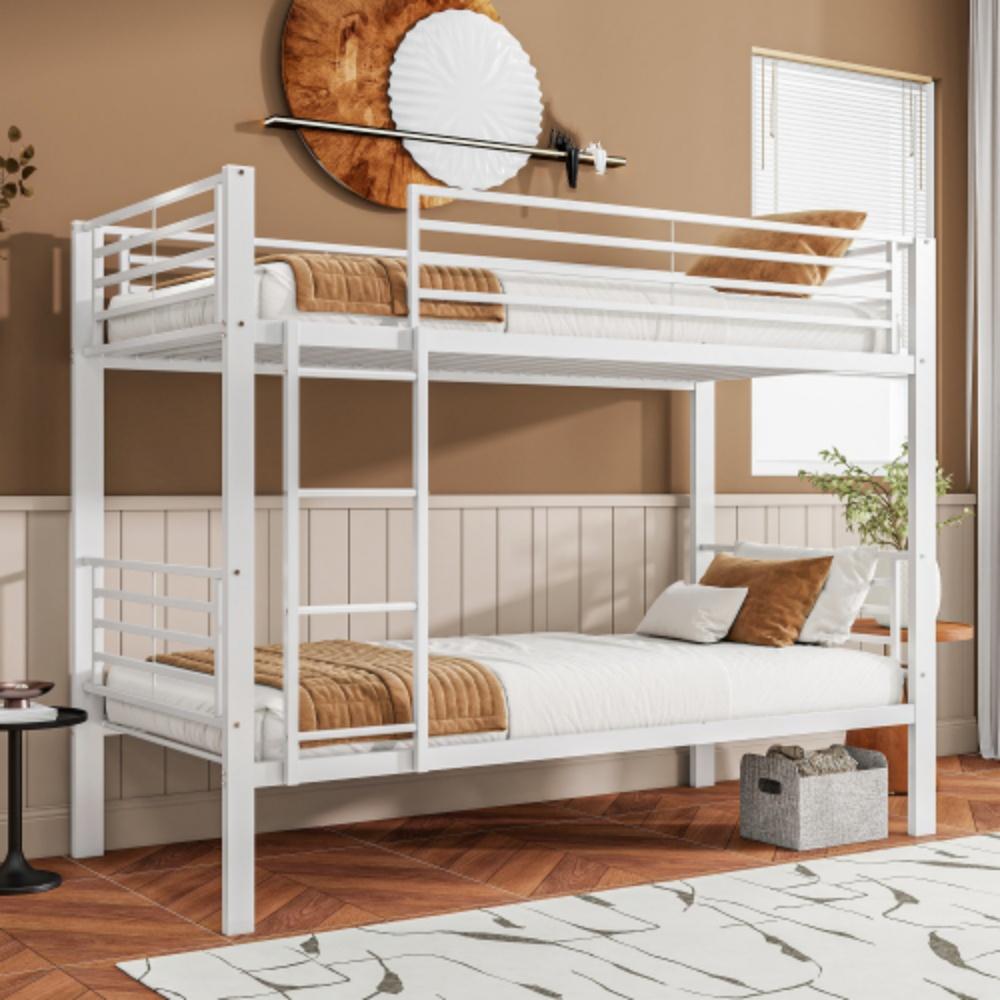 Metall-Etagenbett, Liegeflächen je 90 x 200 cm, mit Lattenrost, wendbare Leiter, für Kinder