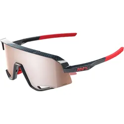 100%, Unisex, Sportbrille, Slendale - Gloss Crabon Fiber - HiPPER Crimson-Silver L (Gloss Carbon Fiber, Silber), Schwarz
