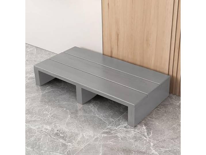 Pounjsd Tritthocker für Erwachsene, One Step Stool, Mobilitätshelfer mit Rutschfester Unterseite, Stepping Stools mit 440LBS Kapazität, Holzhockerstufe für Schlafzimmer,Badezimmer, Küche,60×30×15cm