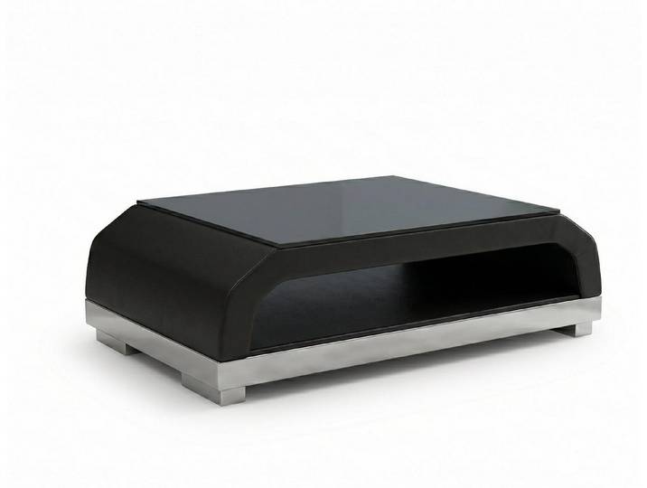 Xlmoebel Couchtisch Eleganter Couchtisch in Schwarz-Weiß mit Hochglanzfinish (1-St), Made in Europa