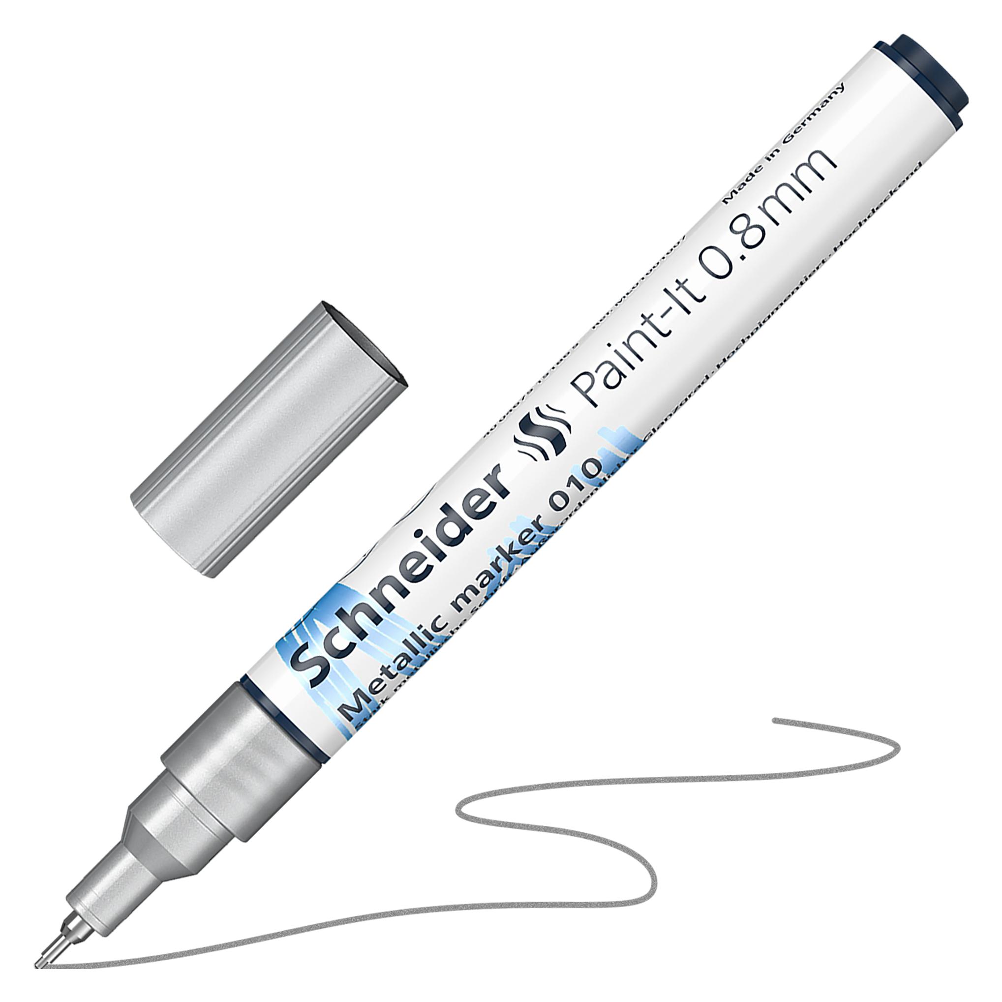 Schneider Paint-It 010 Metallic-Marker, 0,8 mm, Metallic-Silber (1x) (SRML01001007)