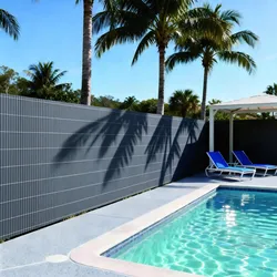 PVC Sichtschutzmatte Cefalu 150x400 cm 16mm Anthrazit [casa.pro]