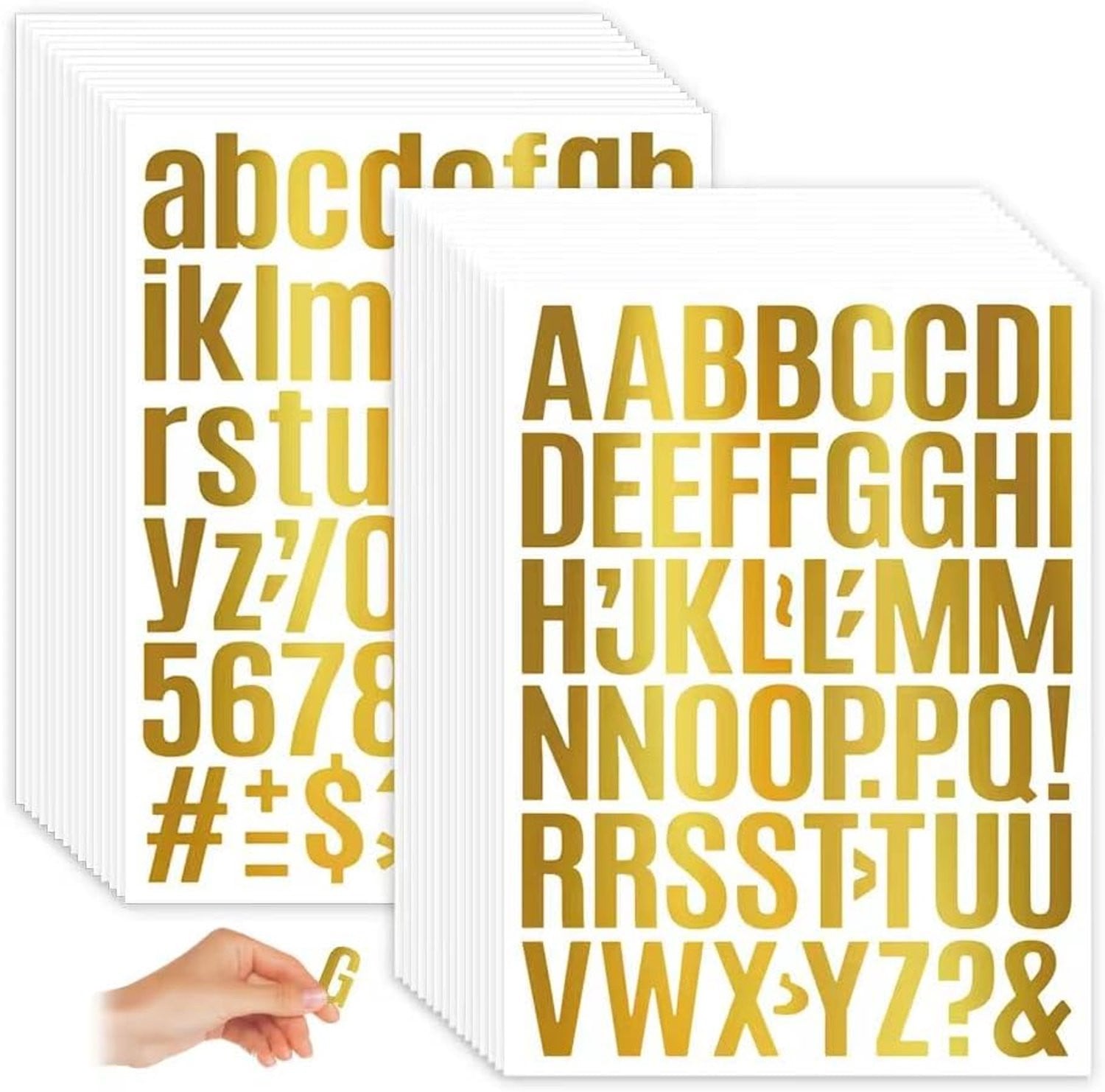 ShopVlot Letterstickers Alfabet - 30 stuks - Goud Vinyl - Ideaal voor Scrapbooking