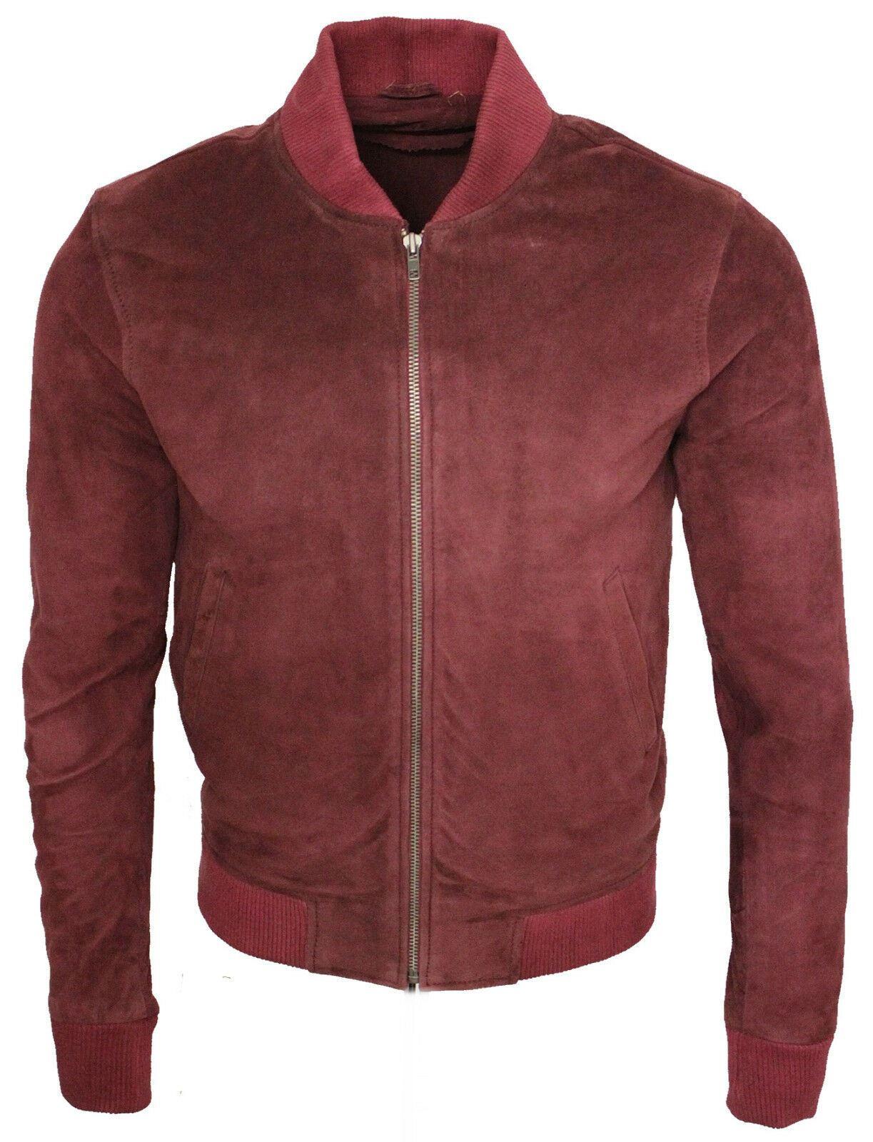 Varsity-Bomberjacke aus weichem Wildleder