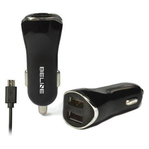 Beline Autoladegerät 2xUSB + microUSB 2.1A schwarz (Beli0004)