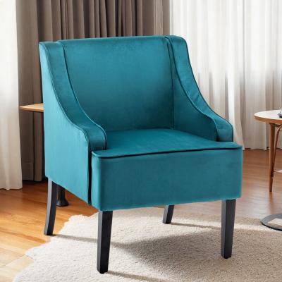 "20.5"" Polyester Versatile Side Chair with Recessed Arms and Tapered Front Legs and Flared Back Legs"