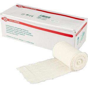 Nobamed Kompressionsbinden Idealbinde, Kurzzug, DIN 61632, textilelastisch, weiß, hypoallergen, 8 cm x 5 m, 10 Stück