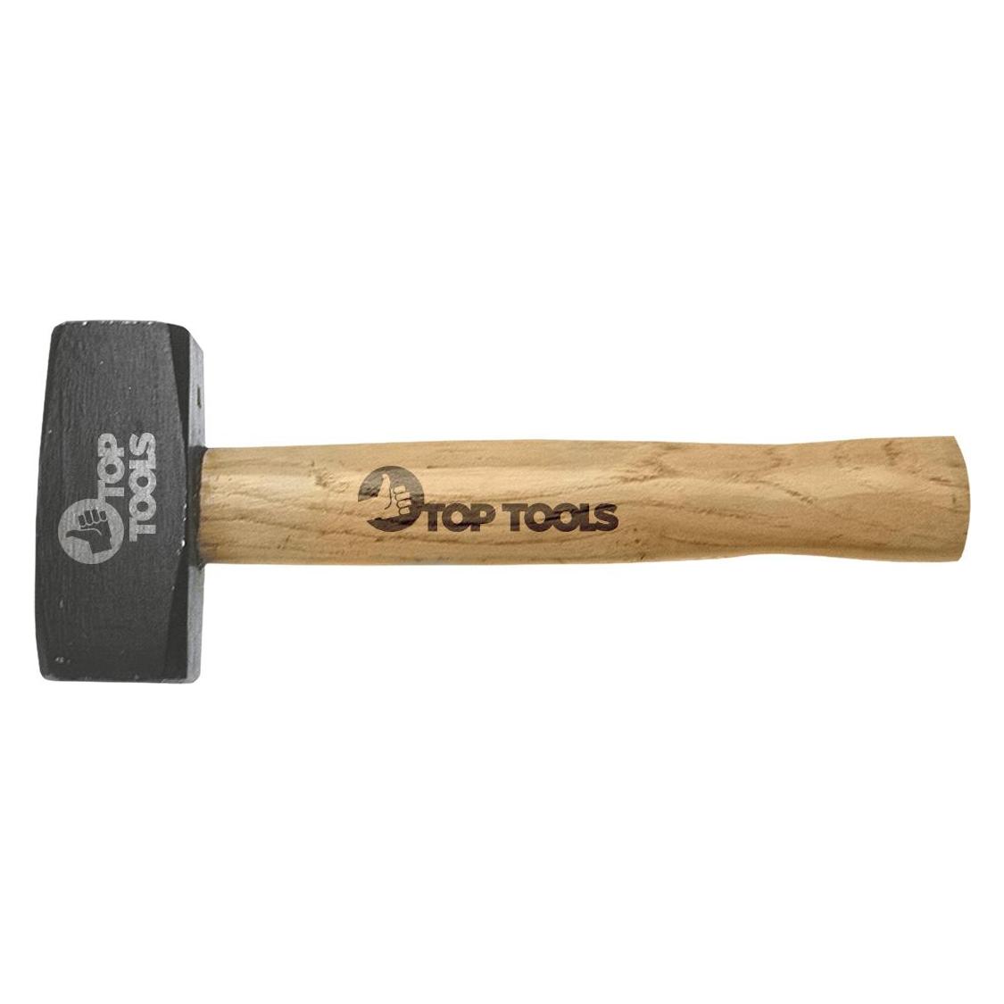 TOP Werkzeuge Ziegelhammer mit Holzstiel 1kg (02A010) (1000 g) (02A010)
