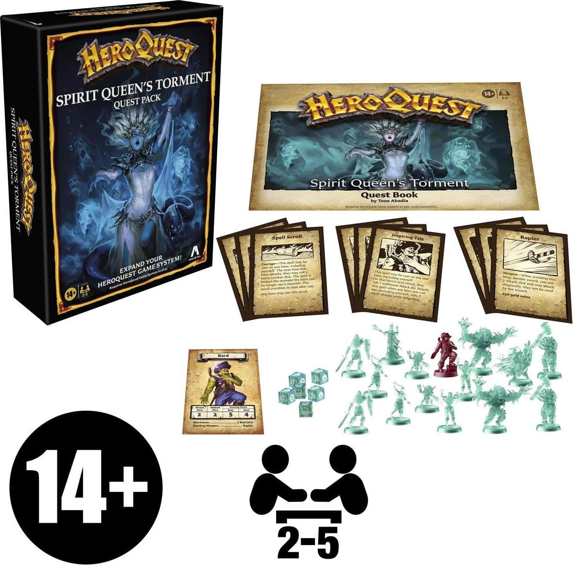 Hasbro Gaming HeroQuest Spirit Queens Torment Questsamenstelling