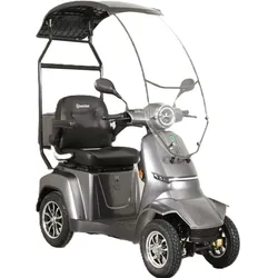 GreenStreet Elektromobil E-Mover Deluxe 1000 W 20 km/h dunkelgrau inkl. Topcase und Dach