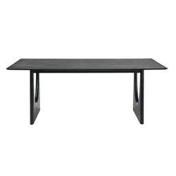Rechteckiger schwarzer Design-Esstisch L200 cm KUALA