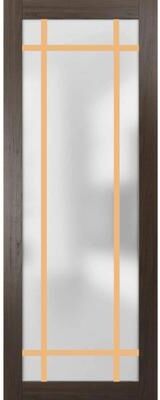 SARTODOORS Planum 2113 Chocolate Ash Wood Door Slab with Frosted Glass