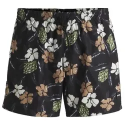 BOSS Badehosen Piranha Swim Shorts Schwarz Muster Polyester X-Large Herren