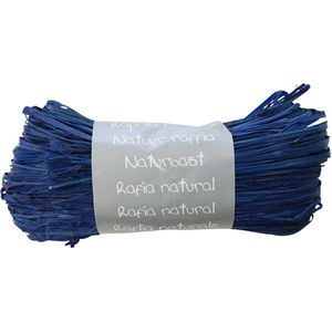 Clairefontaine Geschenkband Naturbast 50g, blau, Bastband, 10mm x 10m, matt