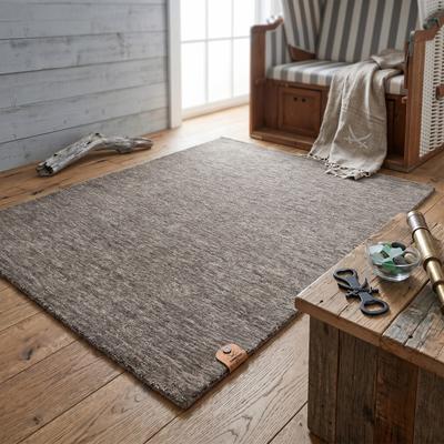 Wollteppich SANSIBAR "List, Handwebteppich", grau, B:250cm H:13mm L:350cm, Schurwolle, Teppiche, reine Wolle, meliert, handgewebt, Wohnzimmer