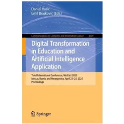 Digital Transformation in Education and Artificial Intelligence Application, Fachbücher von Daniel Vasić, Emil Brajković