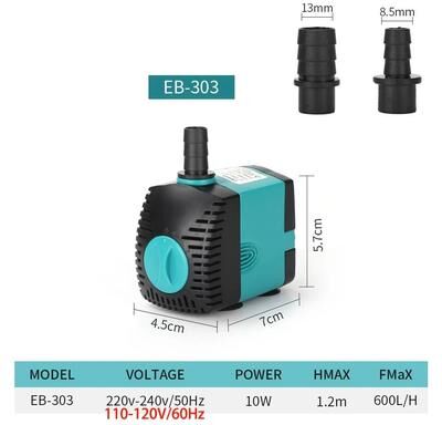 Uplift Essentials Ultra Quiet Aquarium & Fountain Submersible Water Pump 10w