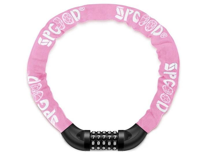 Fahrradschloss mit Zahlenschloss 83 cm Hell-pink, Pink, 4x4x83 cm, Freizeit & Co, Sport & Fitness, Fahrräder, Fahrradzubehör