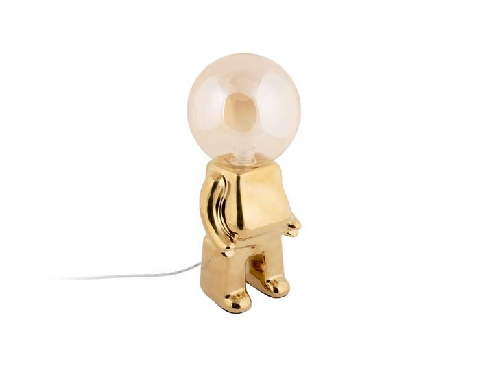 Tischlampe Antman - Designlampe Hochglanz beschichtet mit LED - Gold beschichtet - Luxusbetten24