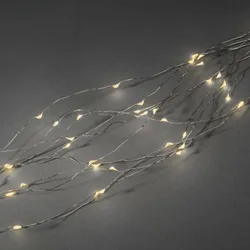 LED Bernstein  6380-890 LED Tropfenlametta 10 Stränge (Silber)