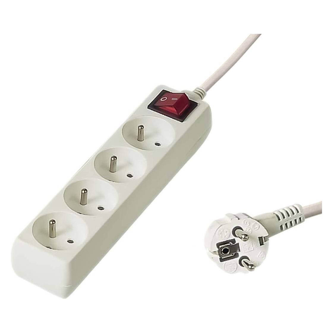 PremiumCord PP4K-05 power extension 4 AC outlet(s) White (4x, CEE 7/3, 5 m) (PP4K-05)