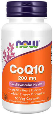 Now CoQ10 200 mg 60 cápsulas