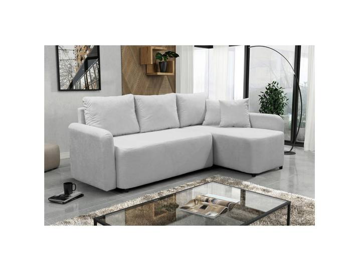 Mid.you Ecksofa Stern, Hellgrau, Kunststoff, 3-Sitzer, Füllung: Schaumstoff, Ottomane rechts, L-Form, 207x152 cm, Liegefunktion, Wohnzimmer, Sofas & Couches, Wohnlandschaften, Ecksofas