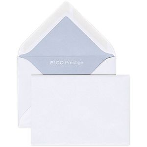 ELCO Briefumschläge 79307.12 Prestige, weiß, Mini, ohne Fenster, nassklebend, 100g/m², 25 Stück