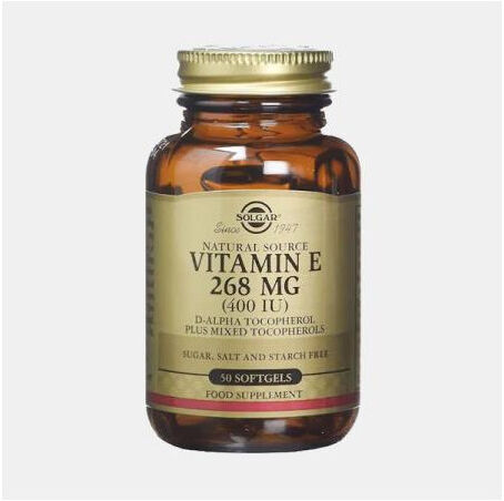 SOLGAR VITAMIN E 268mg 400IU 50 CAPSULAS