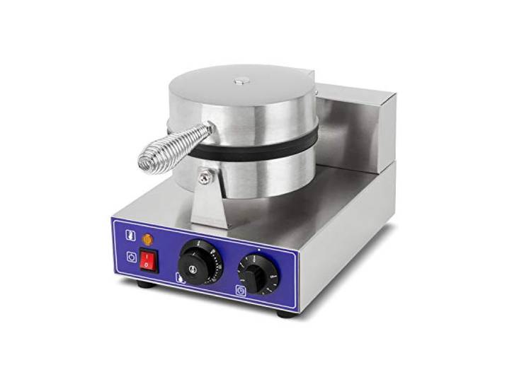 vertes Waffeleisen Belgische Waffel Maker Elektrisch 1000W aus Edelstahl (Timer Funktion bis 5min, Temperatur 50-300 °C Stufenlos Regulierbar, 4 Rutschfeste Gummifüße, Antihaftbeschichtung)