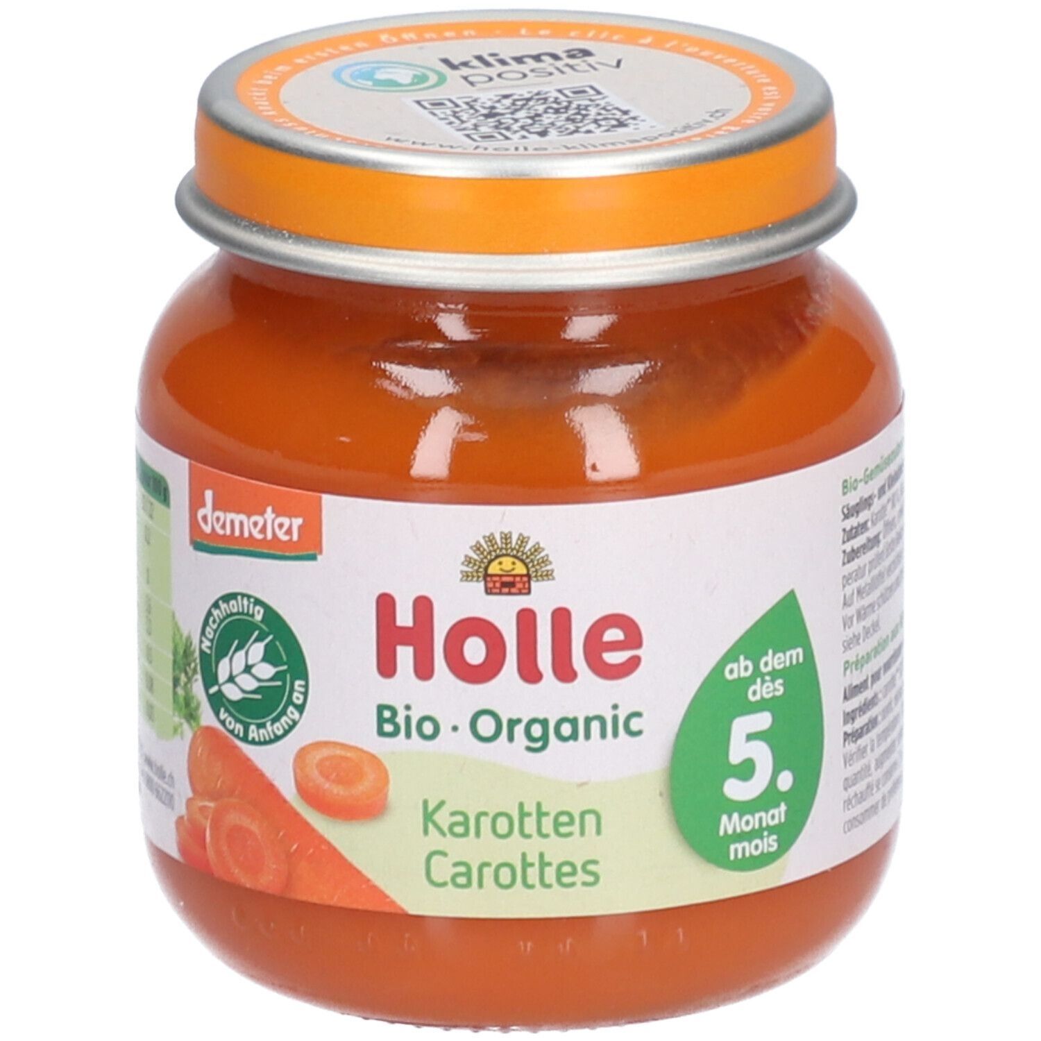 Holle Karotten Bio, ab 5 Monaten x4 4x125 g Set