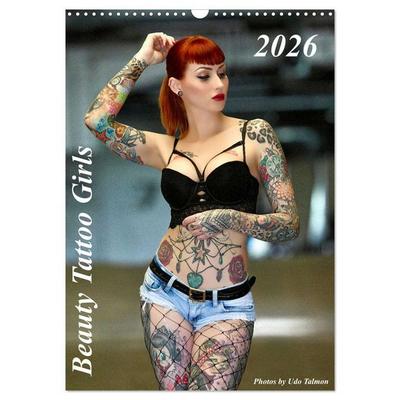 Beauty Tattoo Girls 2026 (Wandkalender 2026 DIN A3 hoch), CALVENDO Monatskalender