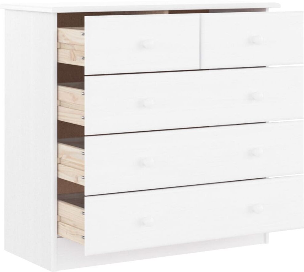 vidaXL Commode ALTA blanc 77x35x73 cm bois massif de pin