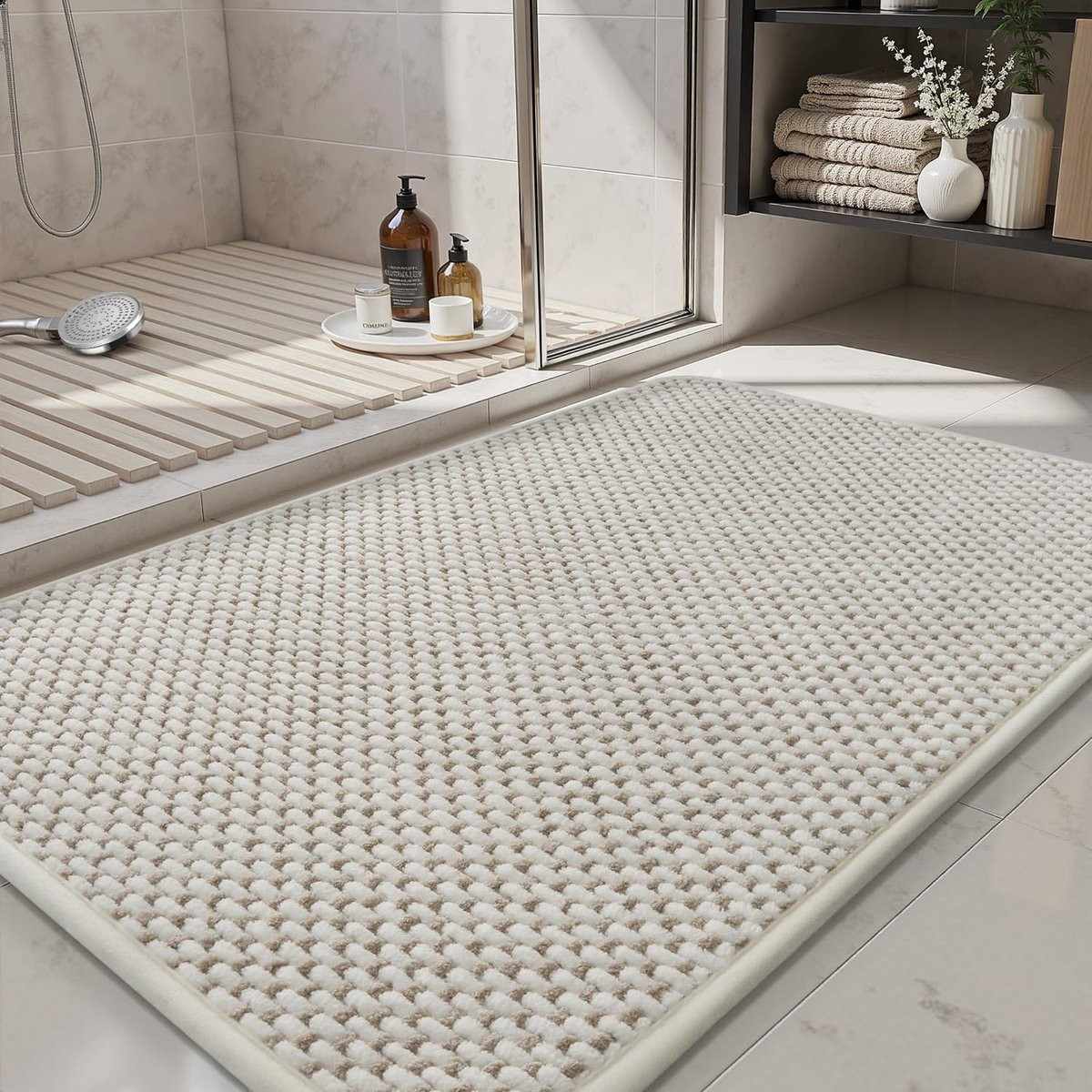Unyqoos Absorberende en Antislip Chenille Badmat
