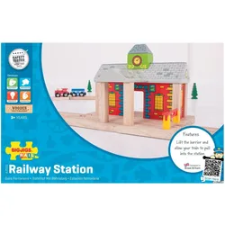 Bigjigs Hölzerne Schienen-Bahnhof