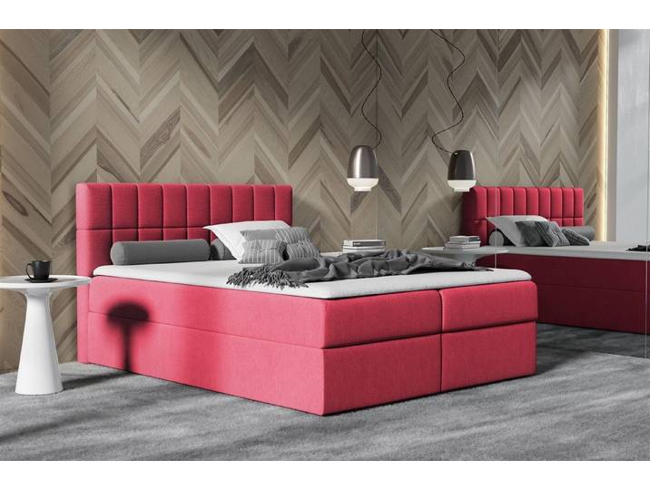 Fun Möbel Boxbett Schlafzimmerbett GRACE in Stoff Soro (inkl. Bettkästen, inkl. Kaltschaumtopper)