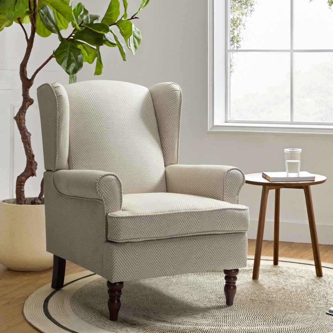 Ophelia & Co. Upholstered Armchair Tan 96.52cm H X 74.93cm W X 82.55cm D