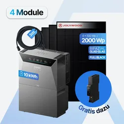 Balkonkraftwerk 2000W mit Speicher 10 kWh Anker SOLIX Solarbank 4 Pro + BP5000, 4× Jolywood 500W