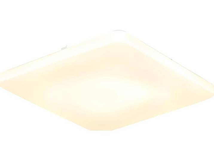 Plafonnière Donte\, carrée\, blanche\, 41 cm