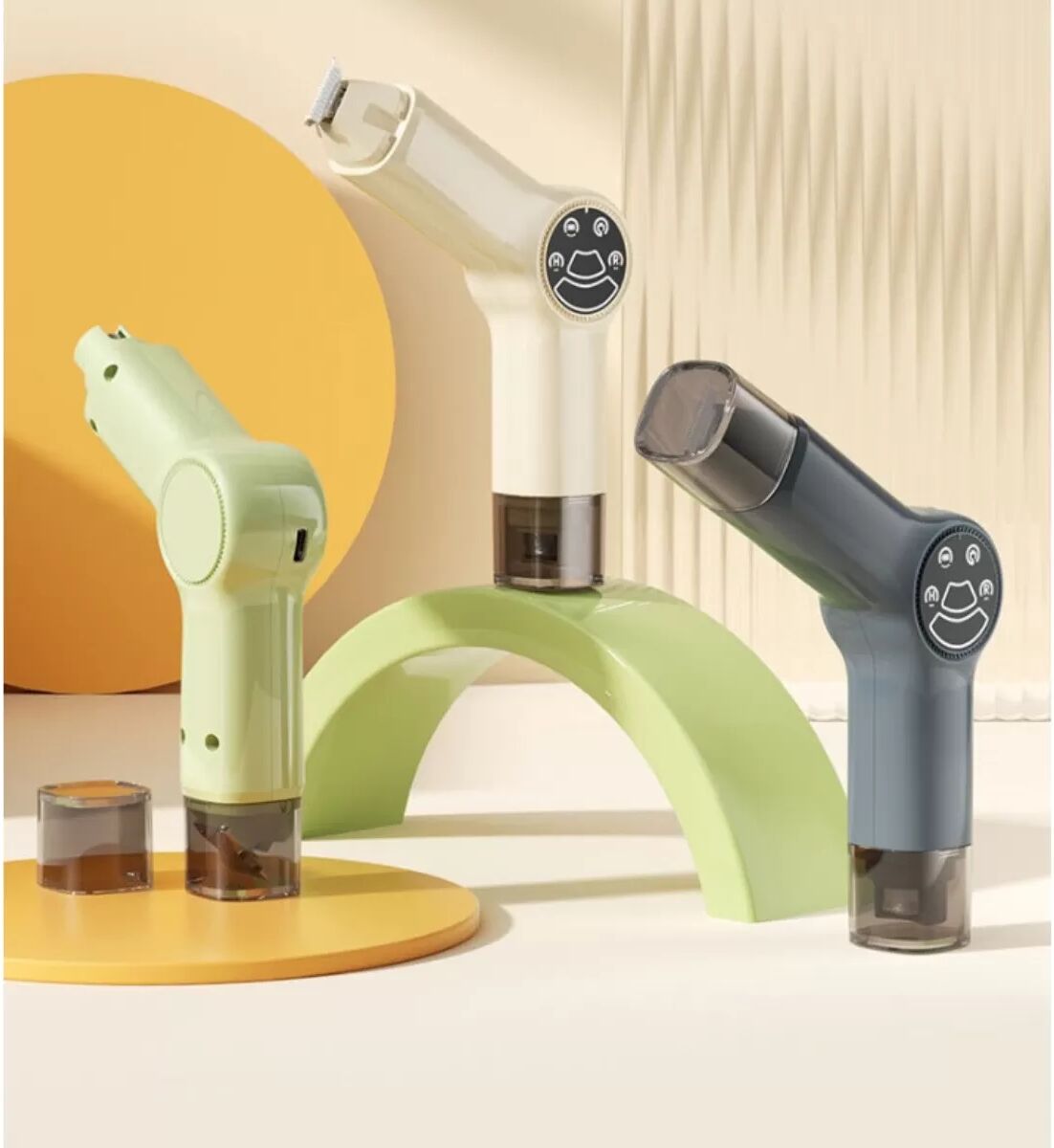 INF 2-in-1 Tiernagelknipser & Haarschneider mit LED-Licht - Wiederaufladbar & Leise Grau