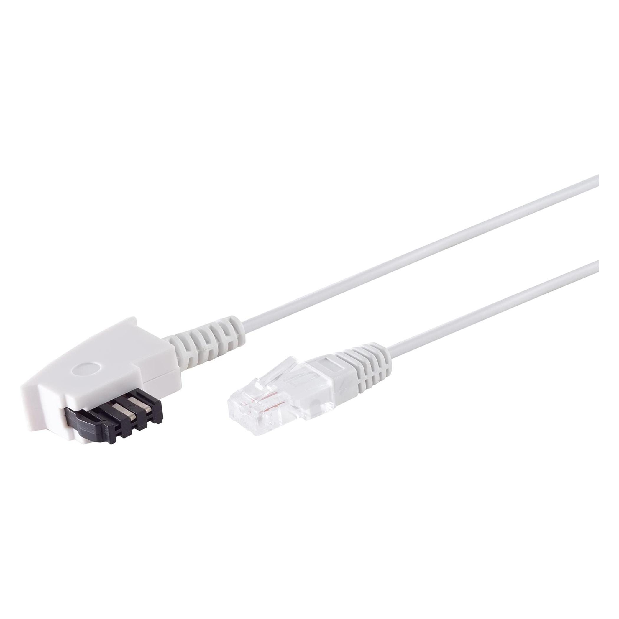 Shiverpeaks S/CONN maximum connectivity TAE-F Stecker auf RJ45 Stecker, VDSL Routerkabel, weiss, 6,0m (12-09266)