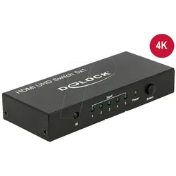 DELOCK 18685 - HDMI Switch, 5x HDMI Buchse auf HDMI Buchse, 4K