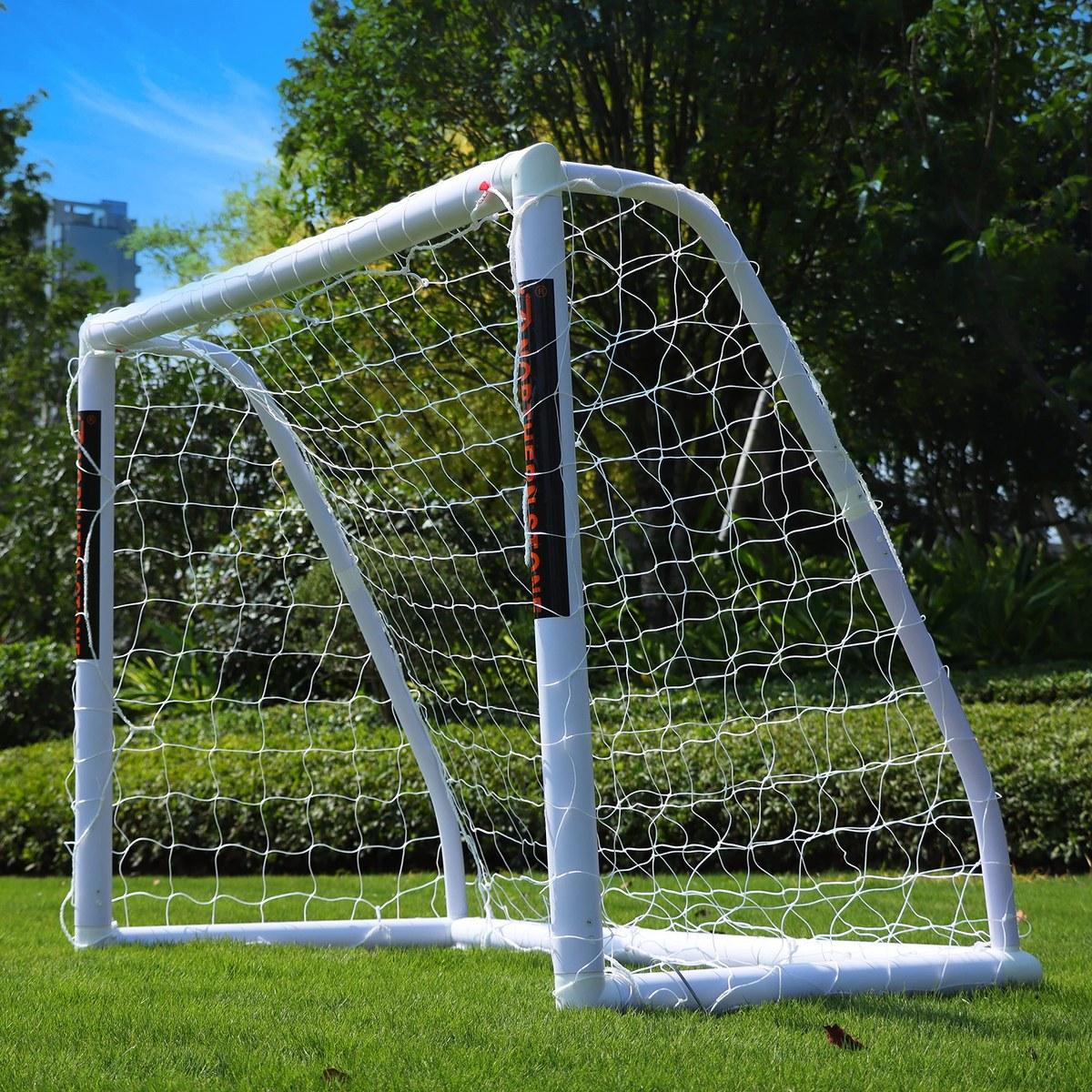 Fußballtor - Maße: 1,8 m x 1,2 m - Aus uPVC - Mit stabilen Pfosten - Für den Einsatz bei jedem Wetter
